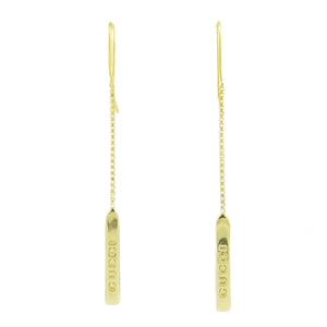 Gucci Link to Love Chain Bar Drop Earrings in 18K Yellow Gold - 3.2 Grams