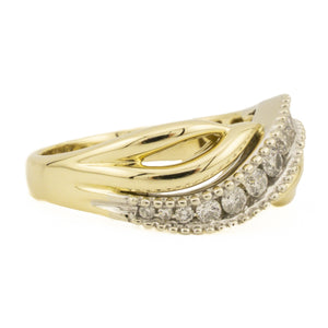 0.50ctw Round Diamond Lady's Fashion Band Ring in 14K Two Tone Gold - Size 8