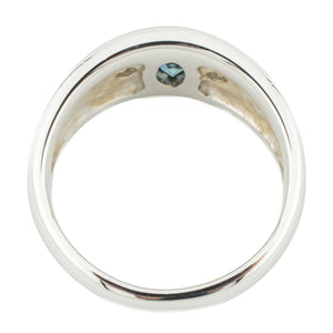 0.45ctw Marquise Sapphire & Diamond Accented Ring in 18K White Gold - 8.5