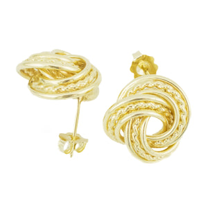 Fashion Knot Gold Earrings in 14K Yellow Gold - 4.5 Grams