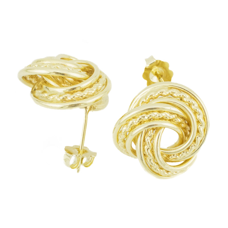 Fashion Knot Gold Earrings in 14K Yellow Gold - 4.5 Grams
