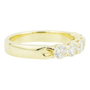 1.00ctw Round Diamond Band Ring in 18K Yellow Gold - Size 6.25