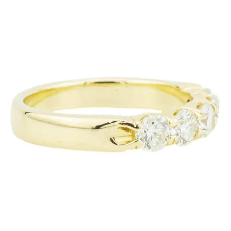 1.00ctw Round Diamond Band Ring in 18K Yellow Gold - Size 6.25