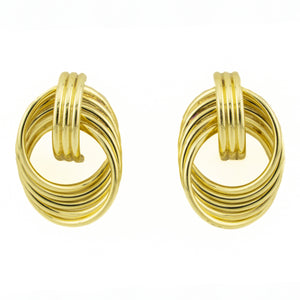 Fashion Gold Earrings in 14K Yellow Gold 3.4 Grams