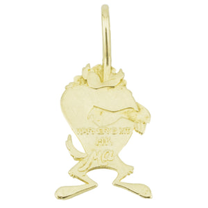 Tasmanian Devil Charm Pendant in 14K Yellow Gold - 1 Grams
