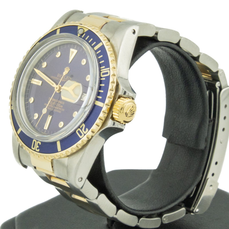 1979 Vintage Rolex 40mm Oyster Perpetual Submariner Watch with Nipple Dial in 18K/Stainless Steel - Model 1680