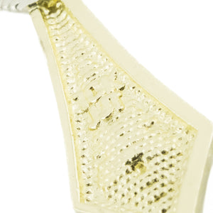 Cross Pendant in 10K Two Tone Gold - 1.5 Grams