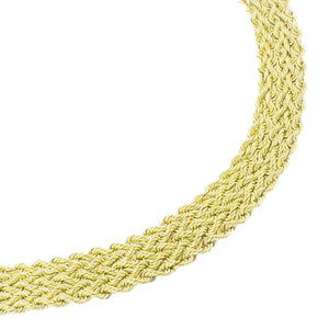 10mm Wide Multi-Strand Rope 18" Necklace in 14K Yellow Gold - 15.3 Grams