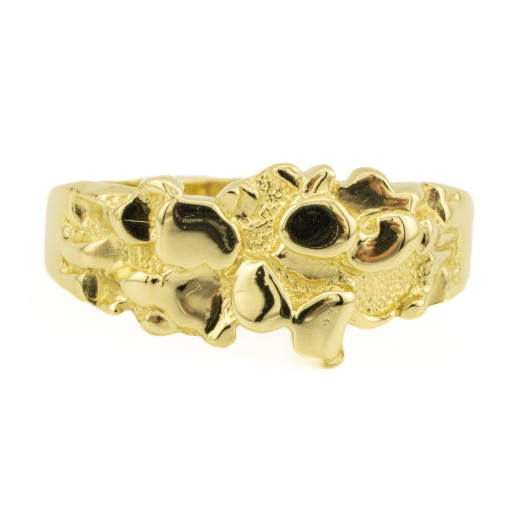 Gold Nugget Ring in 14K Yellow Gold - Size 11.25