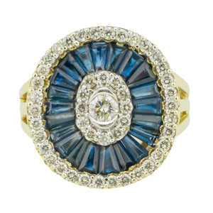 2.35ctw Sapphire & Diamond Accented Gemstone Ring in 14K Yellow Gold - 5.5