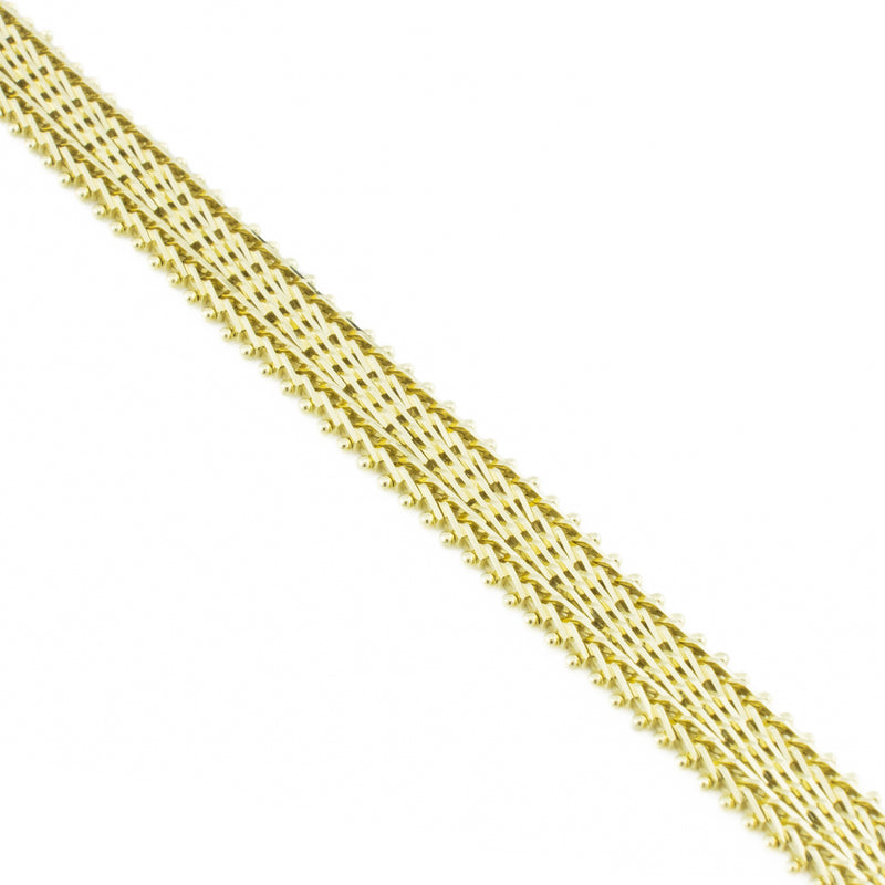 7mm Wide Mesh 6.5" Bracelet in 14K Yellow Gold - 11.1 Grams