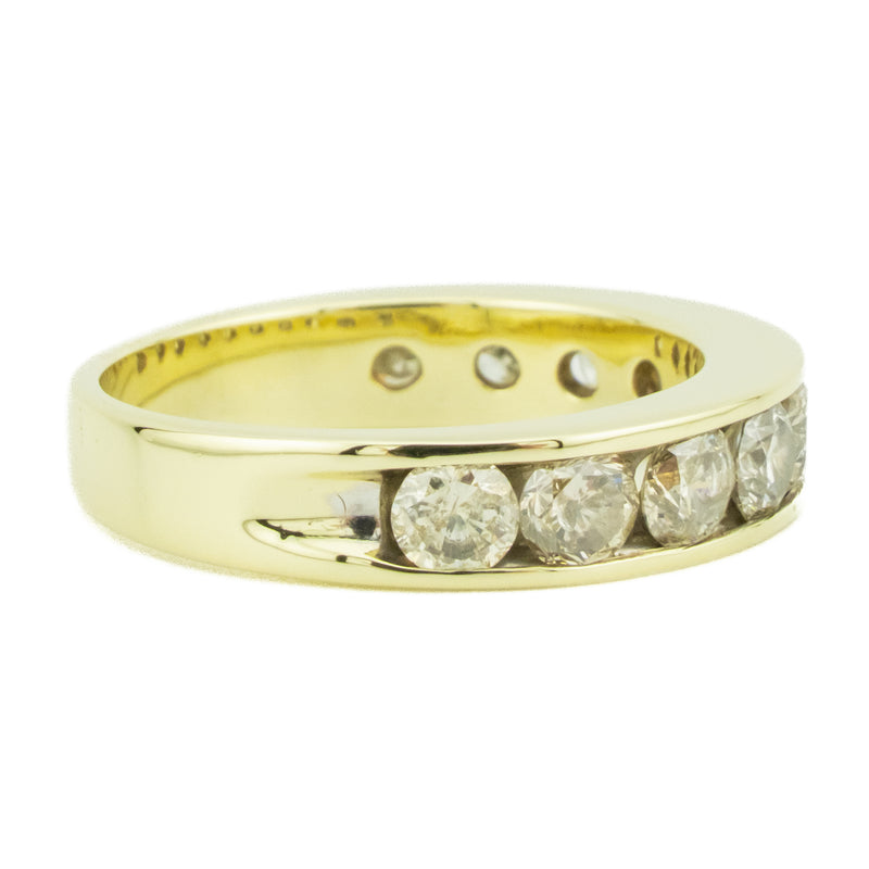 2.00ctw Diamond Accented Wedding Band Ring in 14K Yellow Gold - Size 8