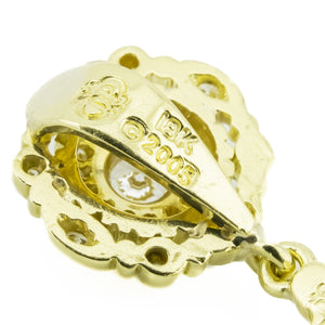 1.00ctw Diamond Accented Vintage Pendant in 18K Yellow Gold - Chain Not Included