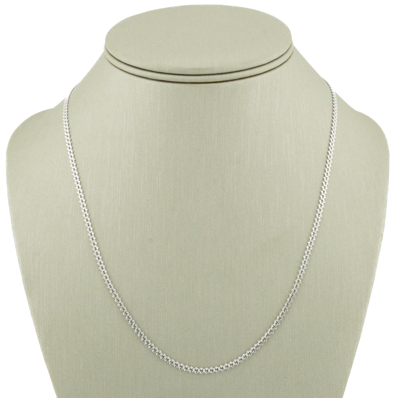 42.5mm Wide Fancy Fashion 18" Gold Chain in 14K White Gold