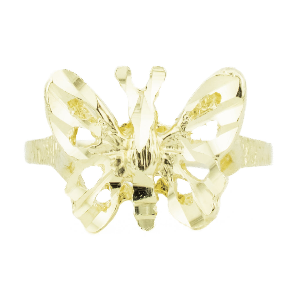 Butterfly Gold Ring in 14K Yellow Gold - Size 5.5