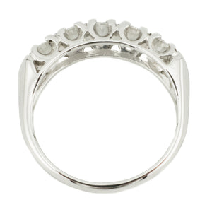 1.25ctw Round Diamond Accented Wedding Band Ring 14K White Gold - Size 7.25