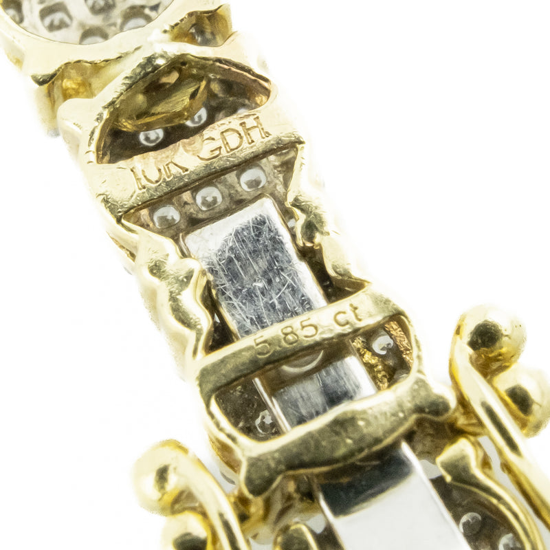 5.85ctw Diamond Tennis 19" Necklace in 10K Yellow Gold - 25.3 Grams
