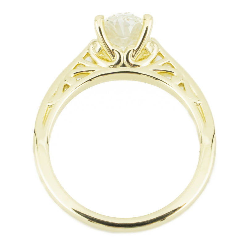 1.65ct SI1/L Oval Diamond Solitaire Engagement Ring in 14K Yellow Gold - Size 7