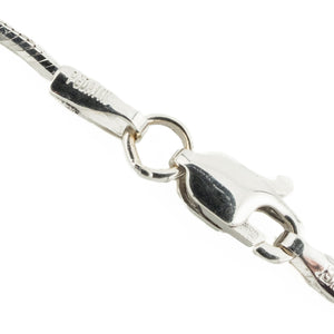 1mm Wide Snake Link 18" Chain in 14K White Gold - 5.1grams