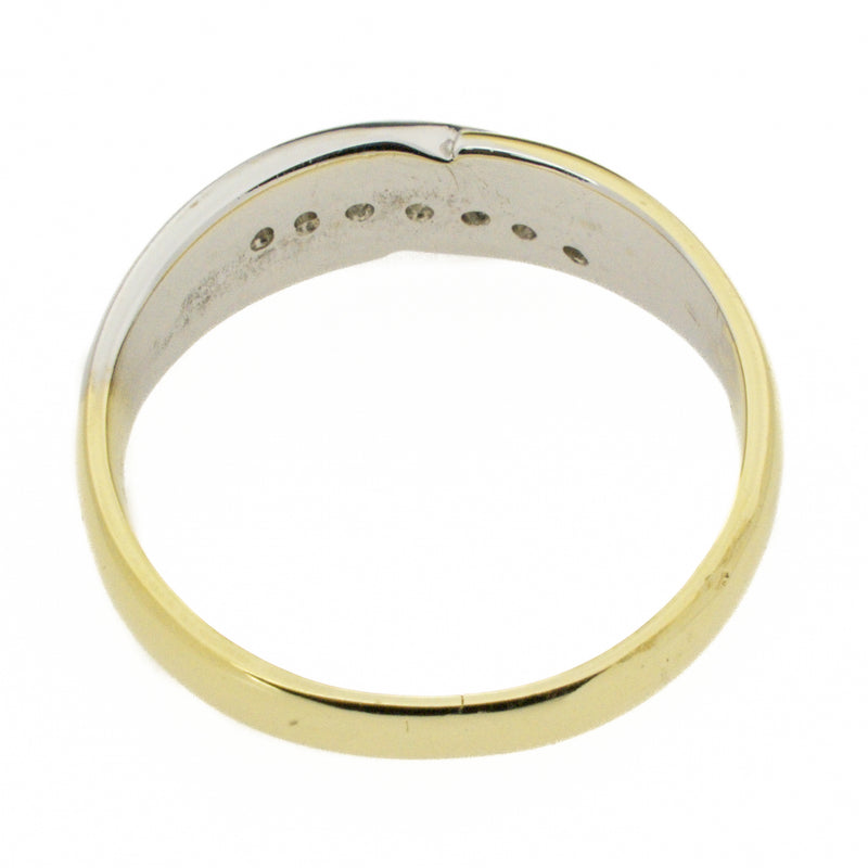 0.20ctw Round Diamond Men's Wedding Band Ring in 14K Two Tone Gold