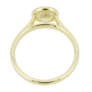 GIA 1.13ct Round Diamond H/VS1 Solitaire Engagement Ring in 14K Yellow Gold - Size 6.75