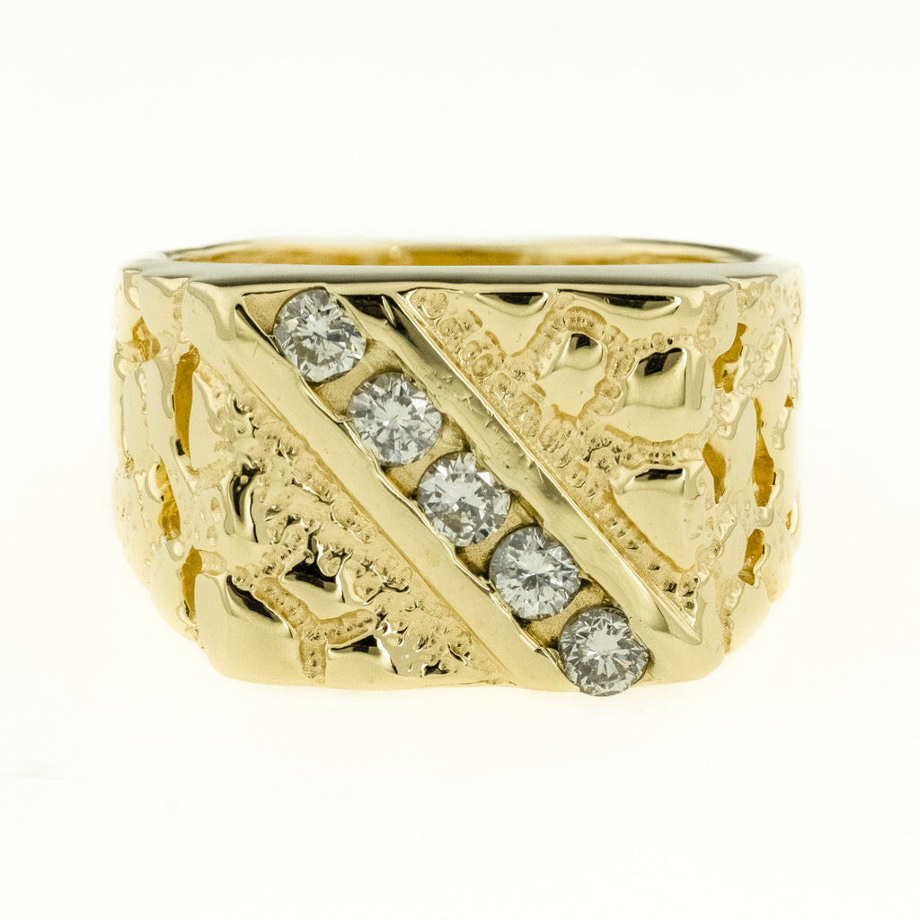 0.35ctw Diamond Gent's Ring in 14K Yellow Gold -Size 7