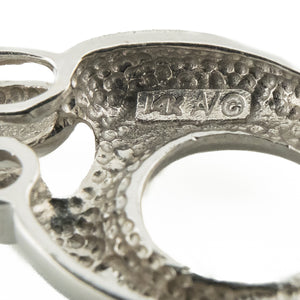 0.18ctw Diamond Accented Mother's Pendant in 14K White Gold - Chain Not Included