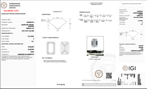 IGI Lab 1.46ctw Emerald Cut Diamond E/VS1 with Accents Engagement Ring in 14K White Gold - Size 7
