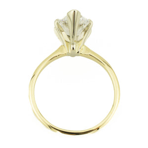 GIA 2.02ct Marquise Diamond F/SI2 Solitaire Engagement Ring in 14K Yellow Gold - Size 6