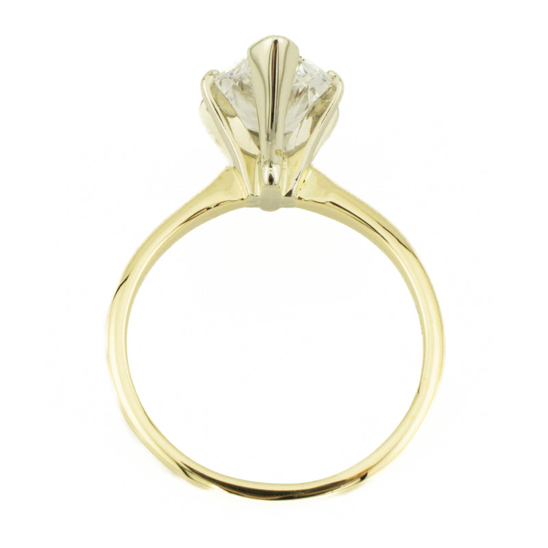 GIA 2.02ct Marquise Diamond F/SI2 Solitaire Engagement Ring in 14K Yellow Gold - Size 6