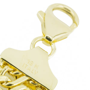 11mm Wide Fancy Mesh Link Bracelet 7.5" in 18K Yellow Gold - 10.3grams