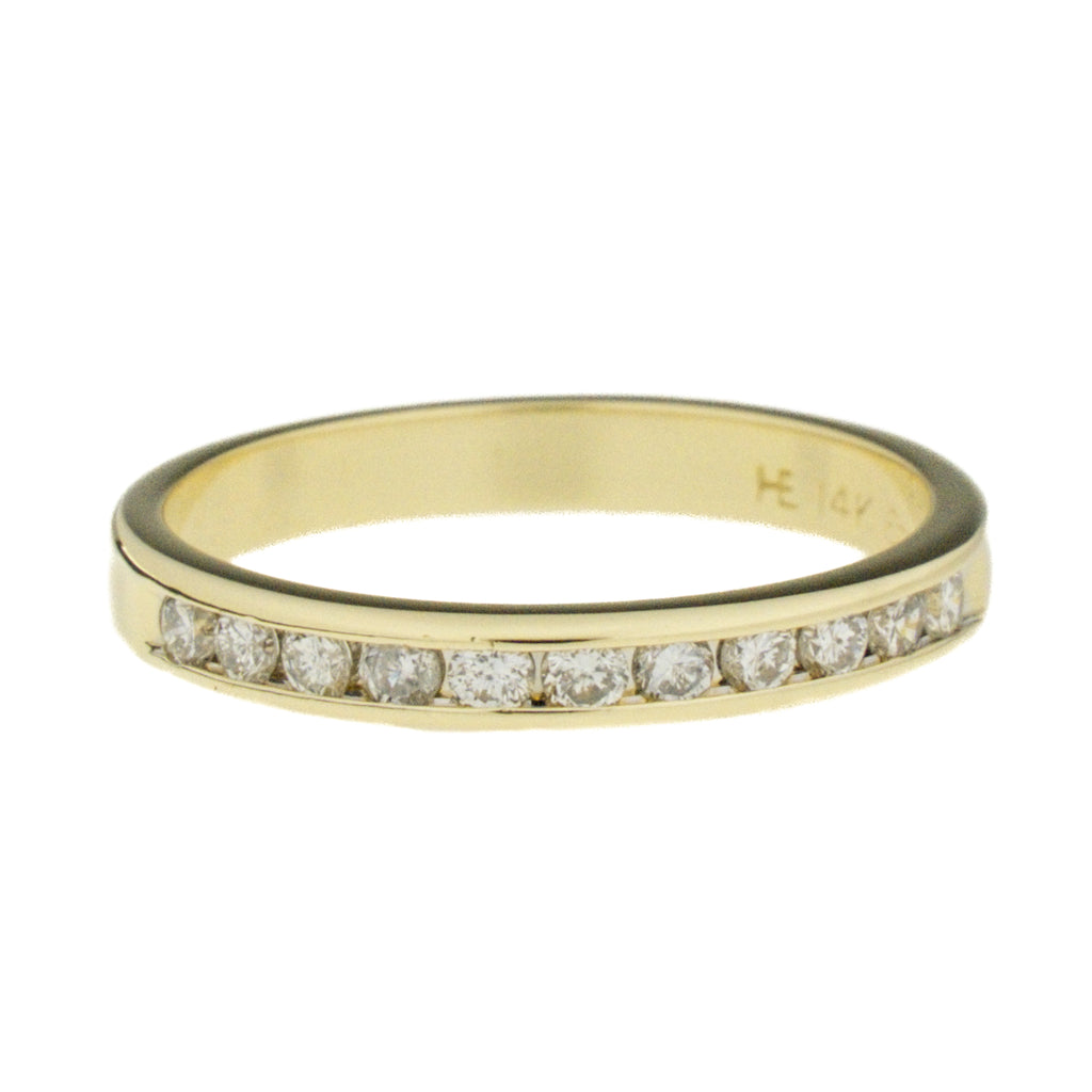 0.25ctw Round Diamond Band Ring in 14K Yellow Gold - Size 6