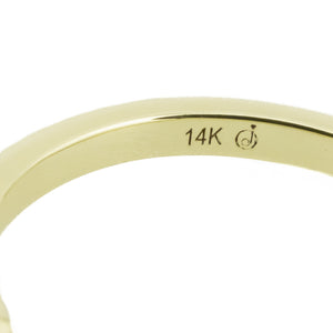GIA 0.44ctw Princess Cut Diamond & 0.25ctw Pear Cut Ruby Ring in 14K Yellow Gold - Size 6.75