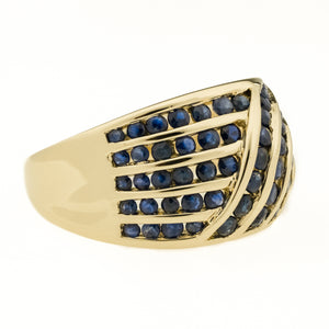 1.30ctw Sapphire Accented Ring in 14K Yellow Gold - Size 7.75