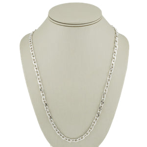 4.6mm Wide Fancy Mariner 22" Chain in 14K White Gold - 27.9 Grams