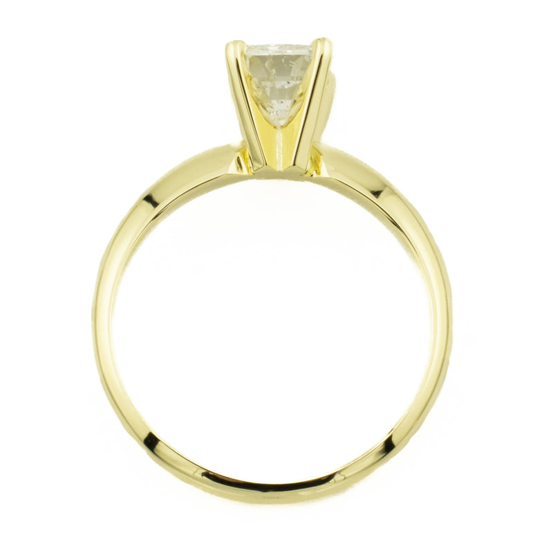 GIA 1.16ctw Radiant Solitaire Diamond Engagement Ring in 14K Yellow Gold - Size 6