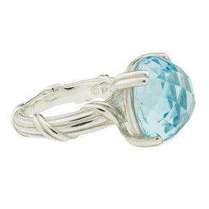 Peter Thomas Roth 4.94ctw Blue Topaz Ring in S925 Sterling Silver - Size 5.25