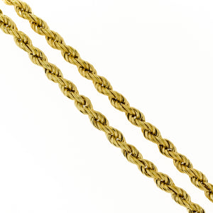 5.5mm Wide Rope Chain Necklace 18" in 18K Yellow Gold