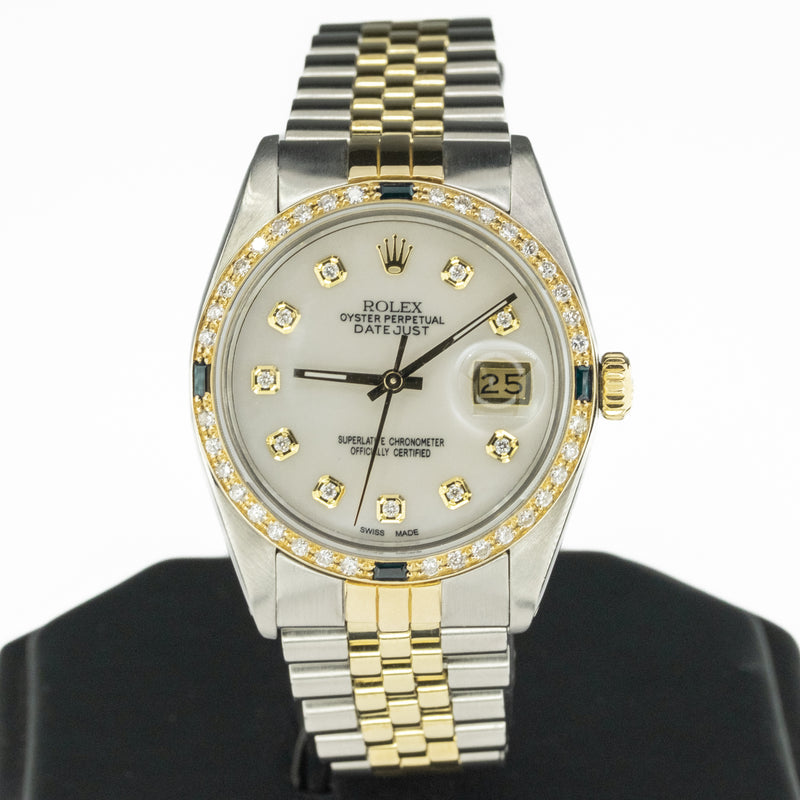 1979 Rolex Datejust Wristwatch Model 16013 Stainless Steel and 14K Gold