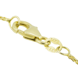1.00ctw Oval Emerald & Diamond Accented Pendant on 17" Chain in 14K Yellow Gold