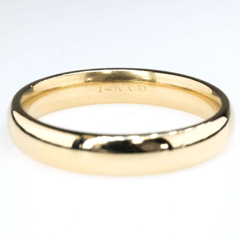 14K Yellow Gold Men's 4.1mm Wide Comfort Fit Wedding Band Ring Size 10