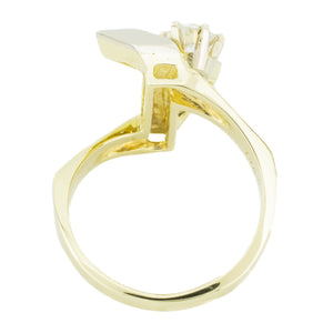 0.50ctw Round Brilliant Diamond Accented Fashion Ring in 14K Two-Tone Gold - Size 6