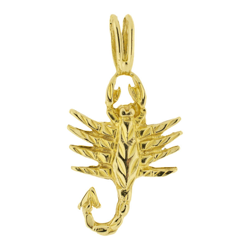 Gold Scorpion Pendant in 14K Yellow Gold - 2.9 Grams