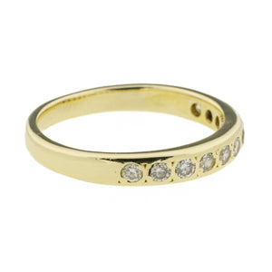 0.22ctw Diamond Accented Wedding Band in 14K Yellow Gold - Size 6.25