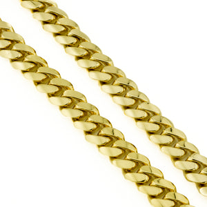 22" Solid Cuban Link Chain in 10K Yellow Gold - 218.5grams