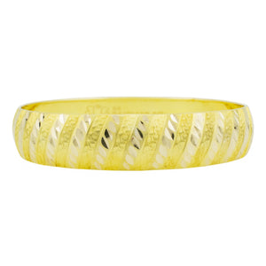 14mm Gold Fashion Bangle 8" Bracelet in 14K Yellow Gold - 8.7 Grams