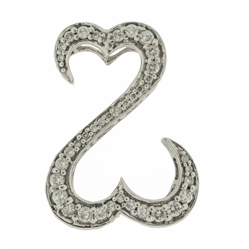 Jane Seymour Open Hearts Diamond Pendant & Chain Necklace in 14K White Gold