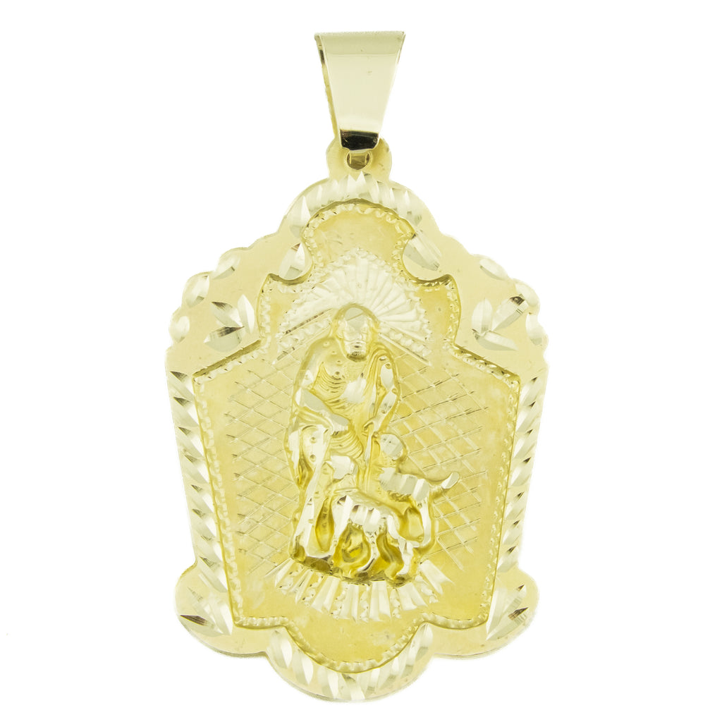 Gold San Lazaro Pendant in 14K Yellow Gold - 12.5 grams