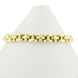 Replica Van Cleef & Arpels Clover Gemstone 8" Bracelet in 10K Yellow Gold