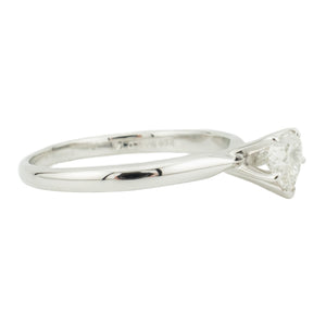 0.56ct Heart Diamond I/I1 Solitaire Engagement Ring in 14K White Gold - Size 7.5